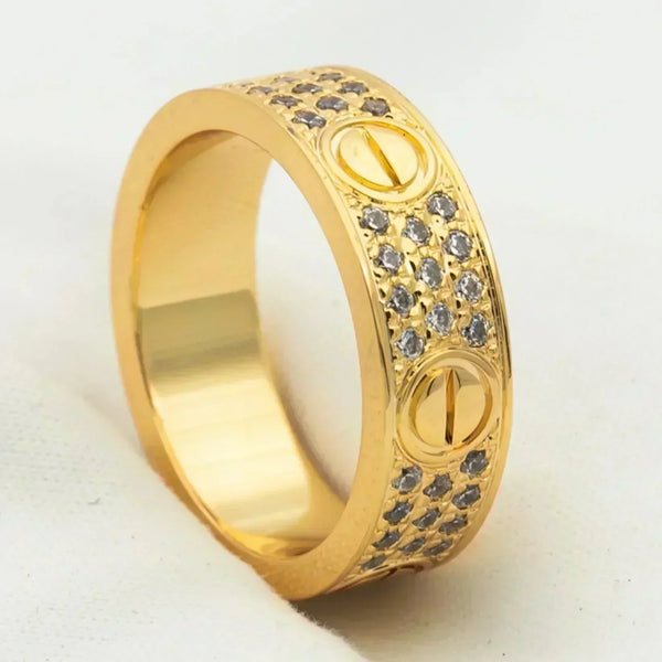 ˇStreet JewelryˇLOVE RING 5.5MM DIAMONDS PAVED