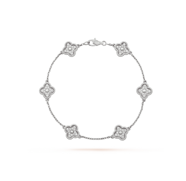 ˇTrend JewelryˇCLOVER 6 MOTIV DIAMOND BRACELET