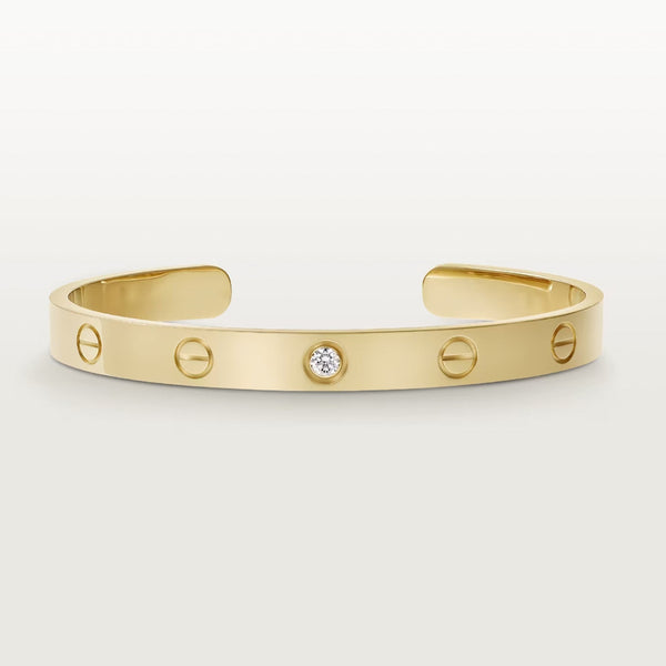 ˇTrend JewelryˇLIEBESARMBAND 6,1 MM 1 DIAMANT OFFENE MANSCHETTE 