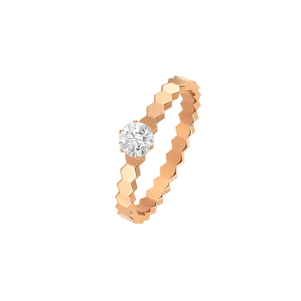 ˇTrend JewelryˇBEE LOVE RING ROTGOLD 1 DIAMANT