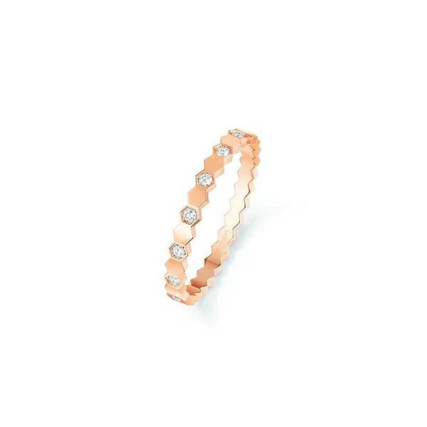 ˇTrend JewelryˇBEE LOVE RING ROSA GOLD DIAMANT