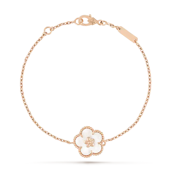 ˇTrend JewelryˇLUCKY WHITE MOP PLUM BLOSSOM BRACELET