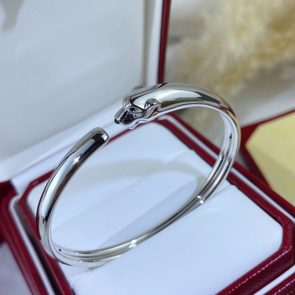 ˇTrend JewelryˇPANTHERE SILBER OFFENES ARMBAND